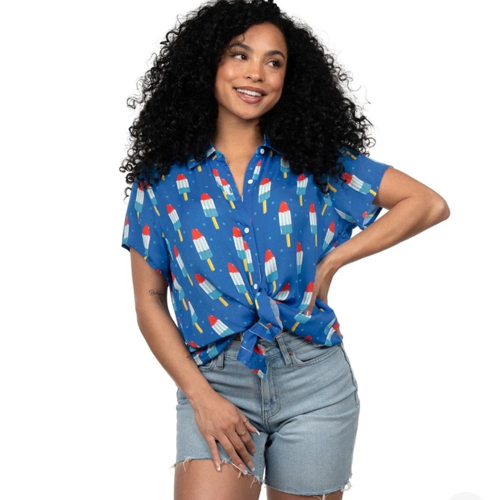 Tipsy Elves Grand Finale Button Down Shirt Size XXL